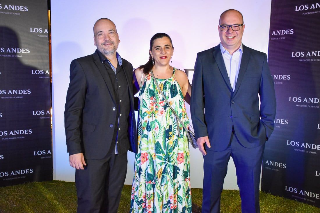 Aniversario 138 años de Diario Los Andes.
Leonardo Rearte, Celeste Polidori y Marcelo Zentil/ Foto Mariana Villa