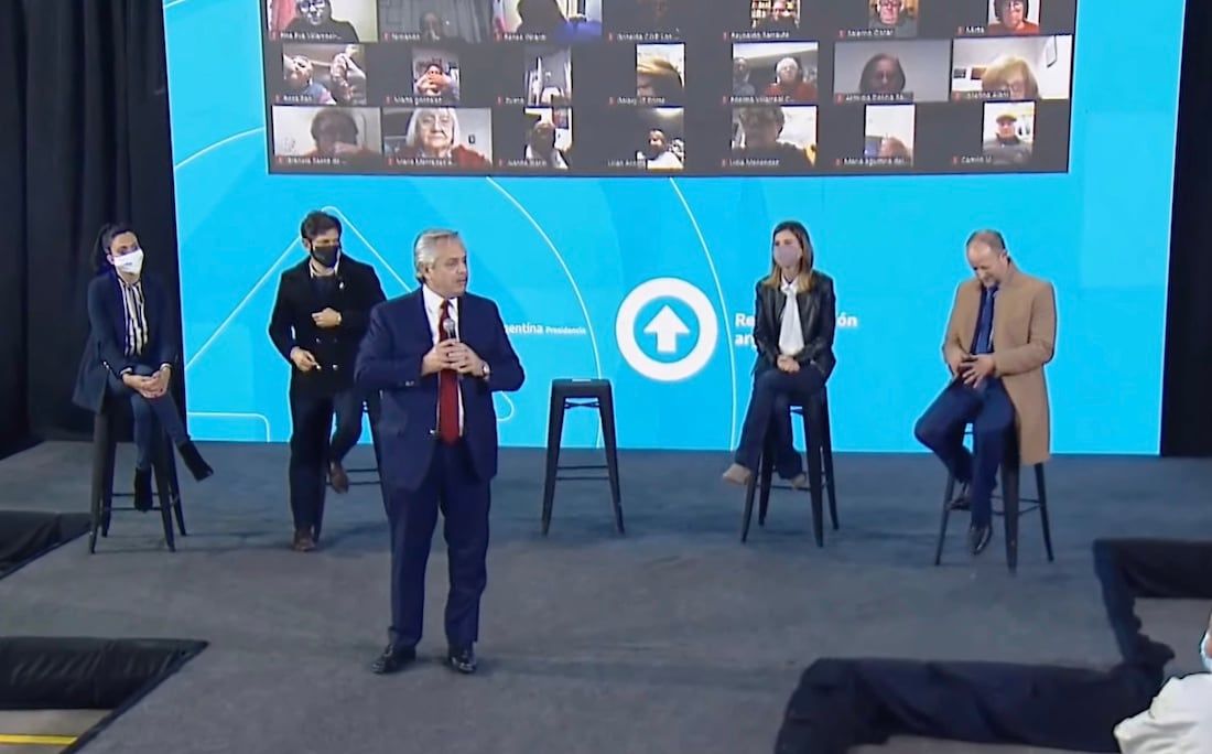 El presidente Alberto Fernández anunció el martes que dará un bono de $5.000 en agosto a los jubilados -