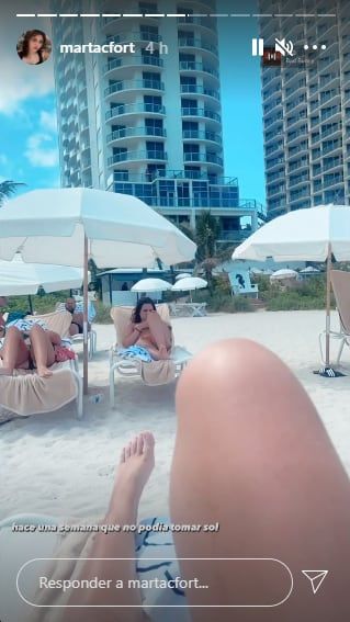 Marta Fort se fue unas semanas a Miami, junto a su hermano Felipe.