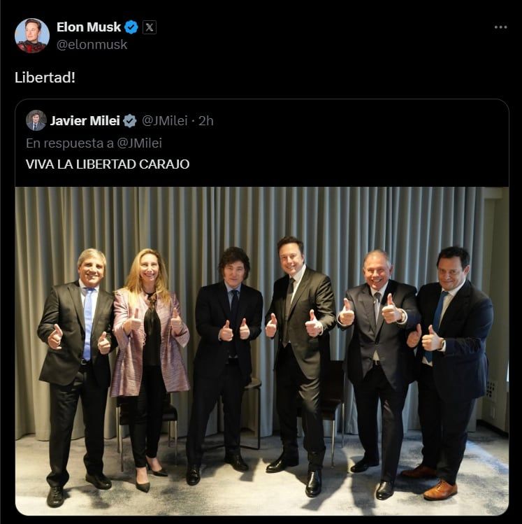 Participaron también el ministro de Economía, Luis Caputo, y la secretaria general de Presidencia, Karina Milei - X