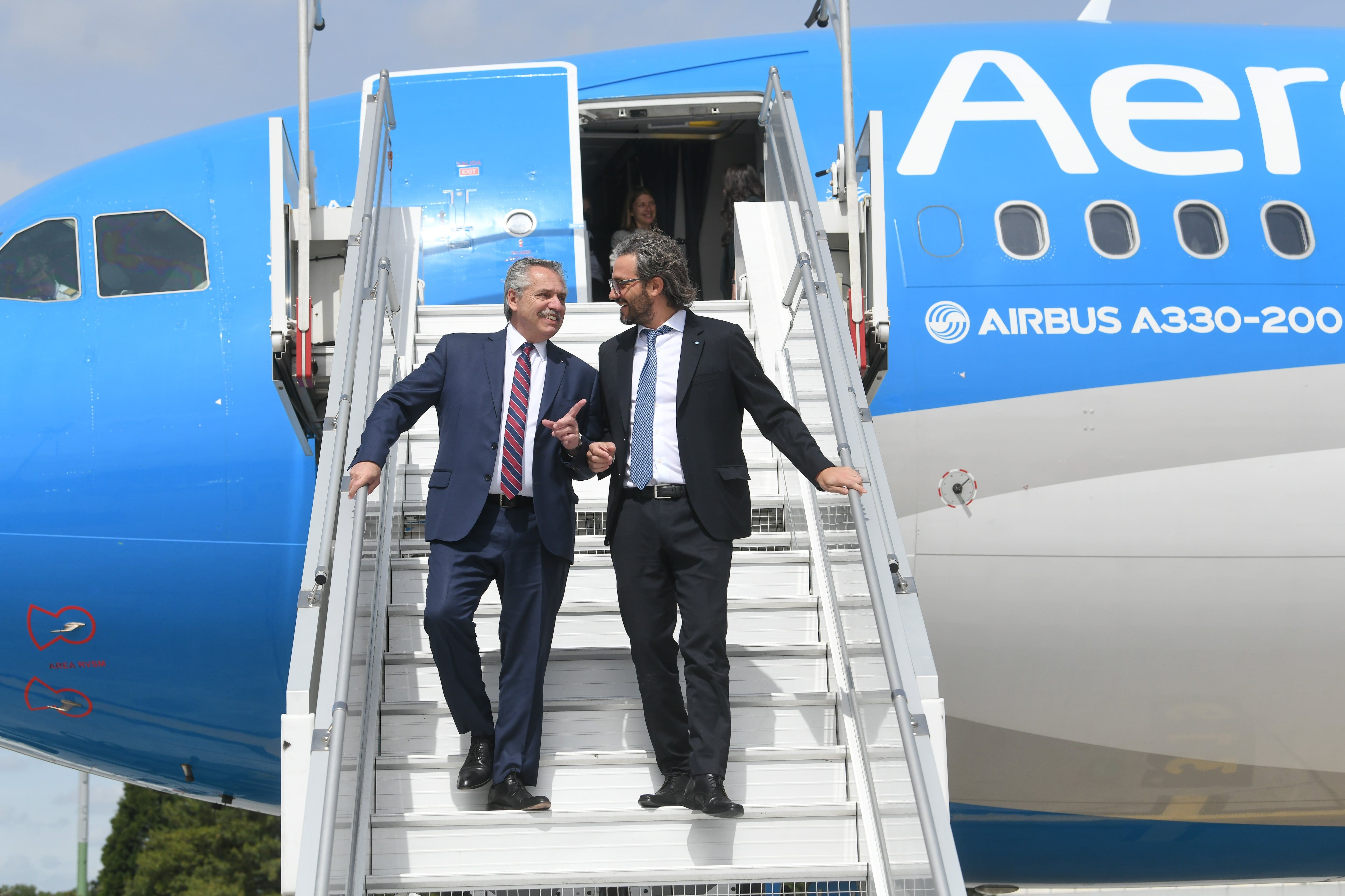 En Francia: Alberto Fernández y el canciller Santiago Cafiero. (Presidencia)