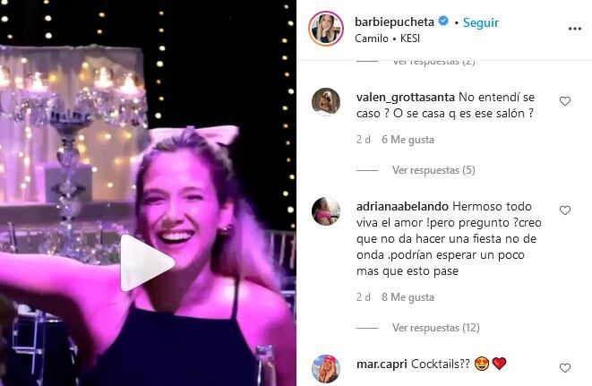 Comentario de una fans sobre la boda