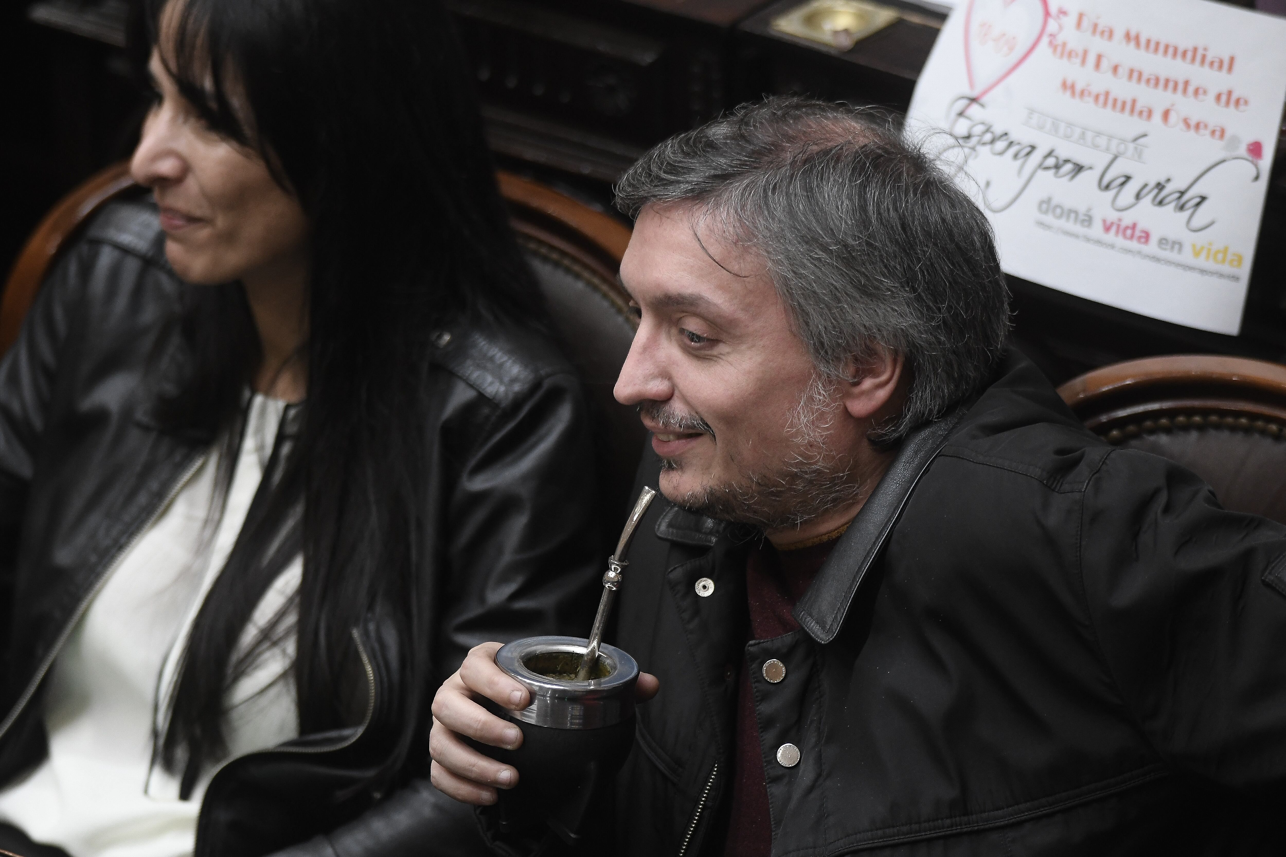 Máximo Kirchner durante la sesión sobre Consenso fiscal en Diputados Foto Federico Lopez Claro