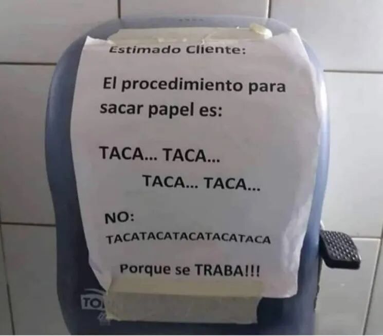 El delirante método que usó un restauran para que la gente no gaste todo el papel higiénico del baño