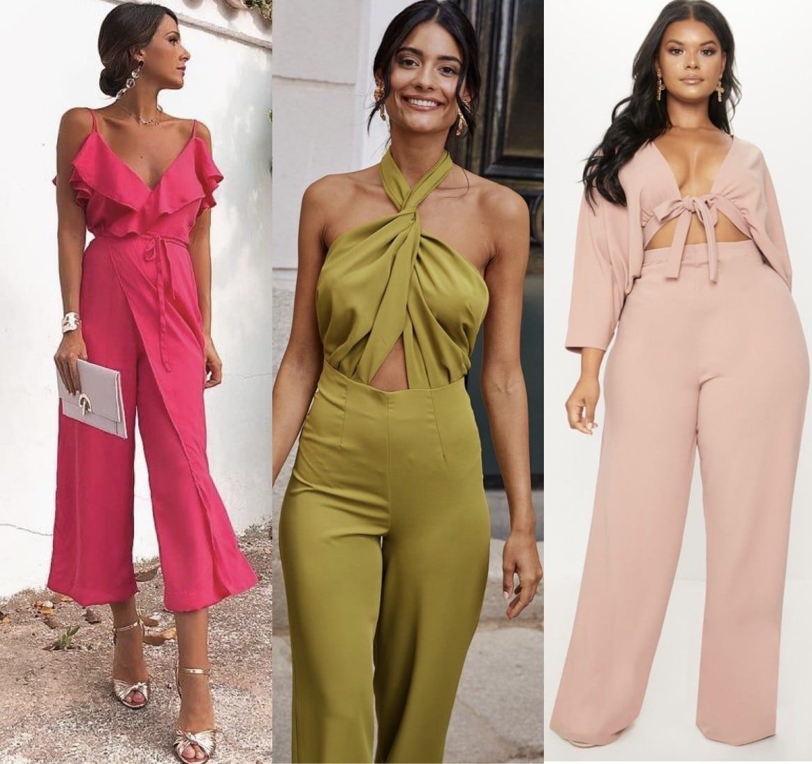 Tres tipos de monoprendas con distintos largos y cortes