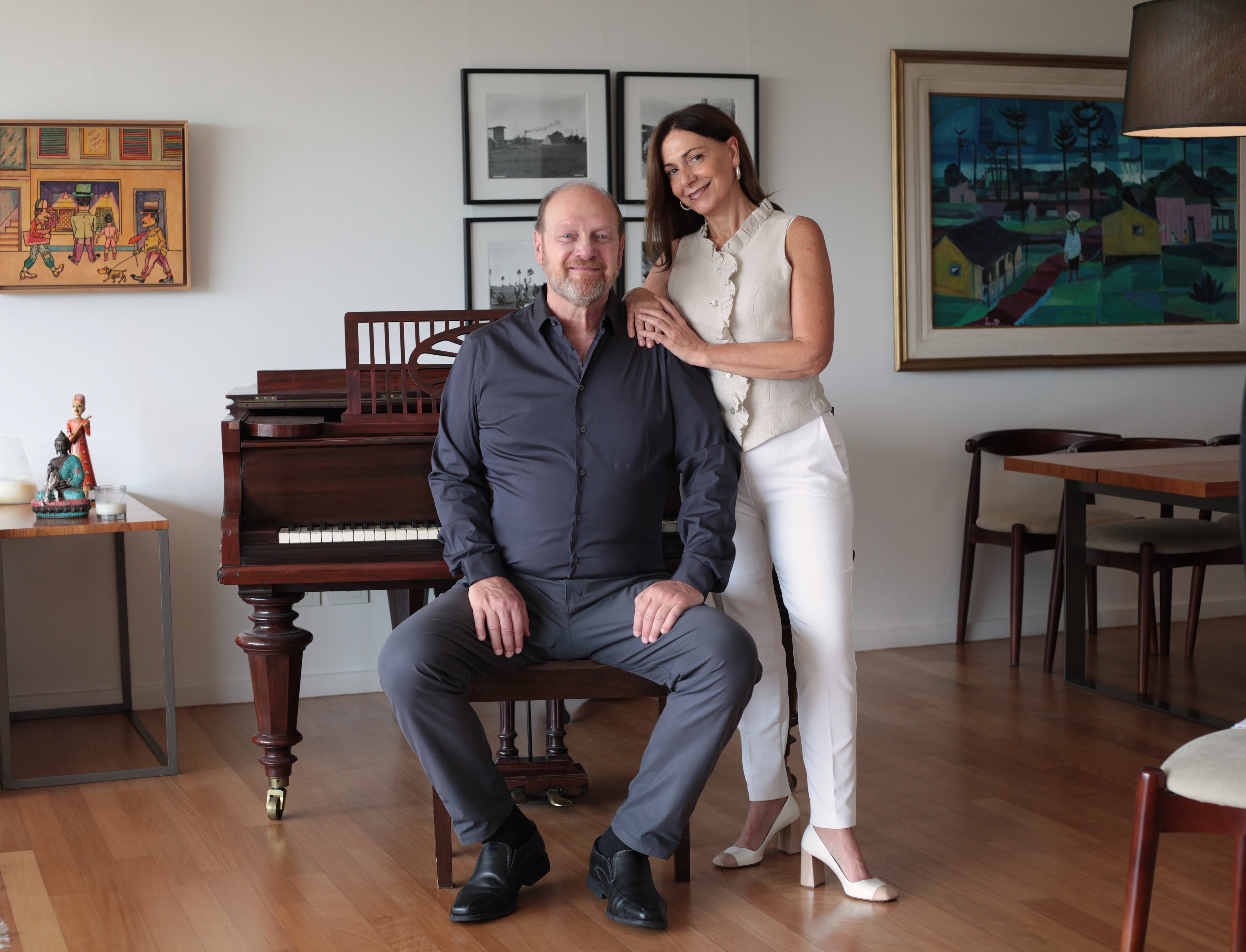 Verónica Cangemi y su pareja Gustavo Grobocopatel actuaron en Mendoza hace dos semanas.