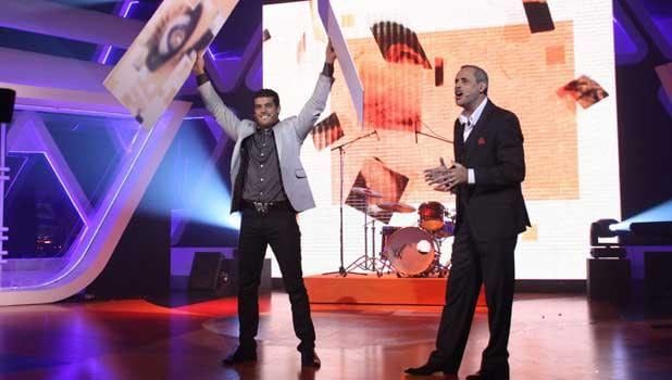 EL GRAN GANADOR. Cristian U con Rial, de festejo.