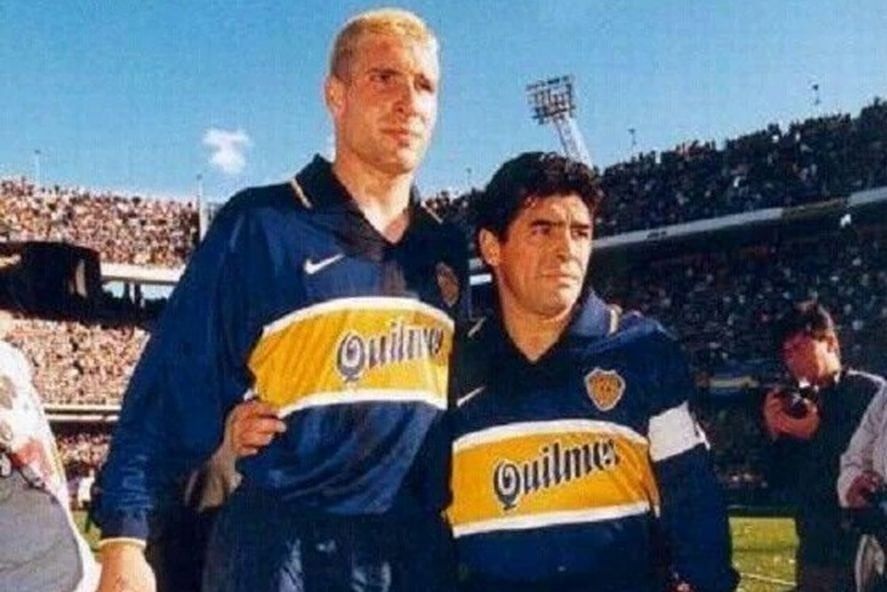 Palermo con Maradona en Boca
