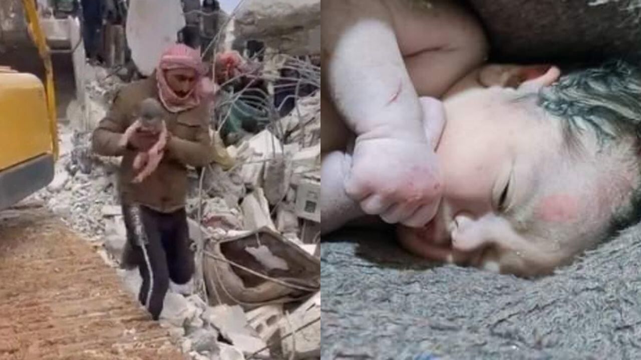 Tras el terremoto, un bebé nació bajo los escombros en Turquía: “Nace la esperanza”.