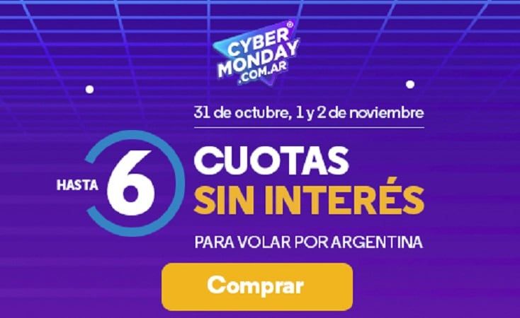 CyberMonday 2022 de Aerolíneas Argentinas
