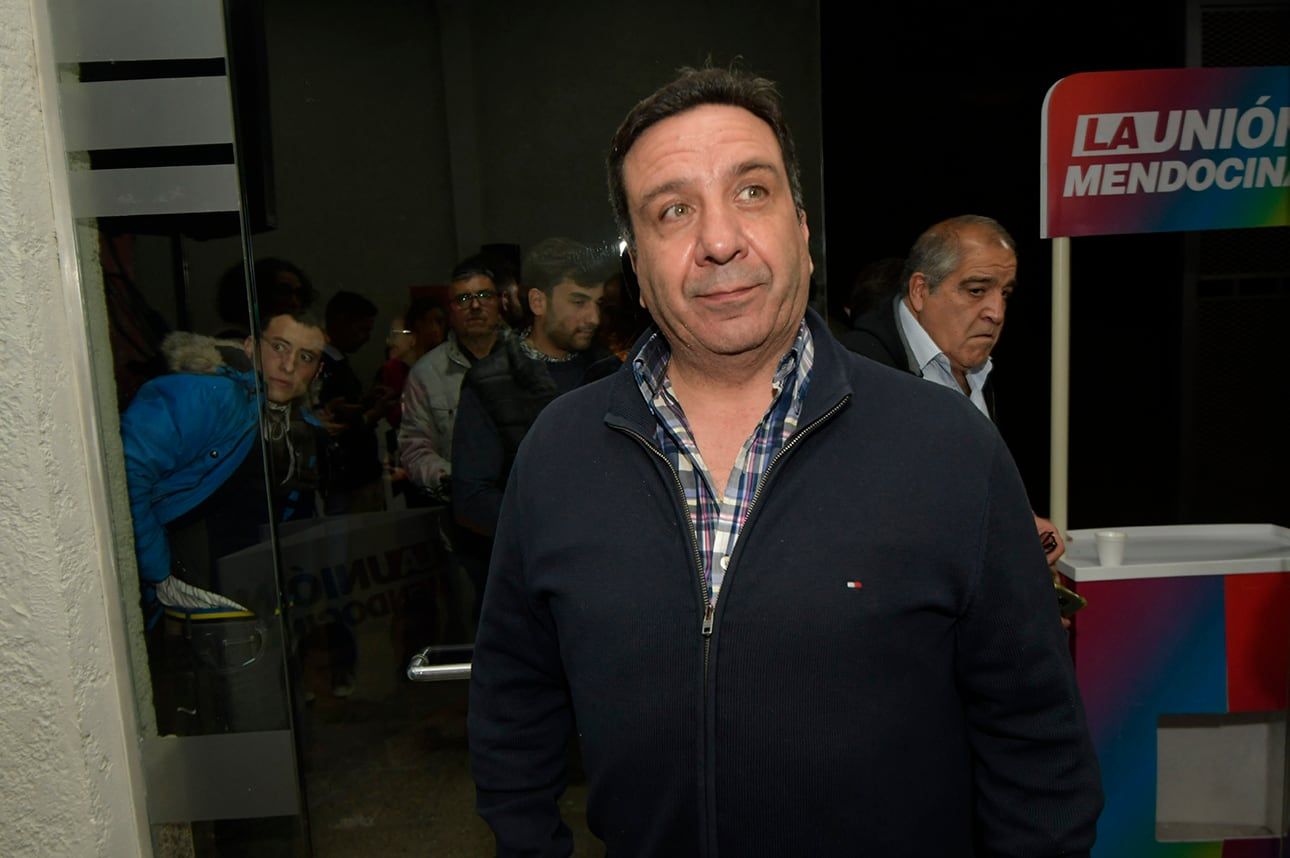 La Unión Mendocina fue segundo en las Elecciones 2023, en el búnker el gobernador Omar de Marchi Gustavo CairoFoto: Orlando Pelichotti