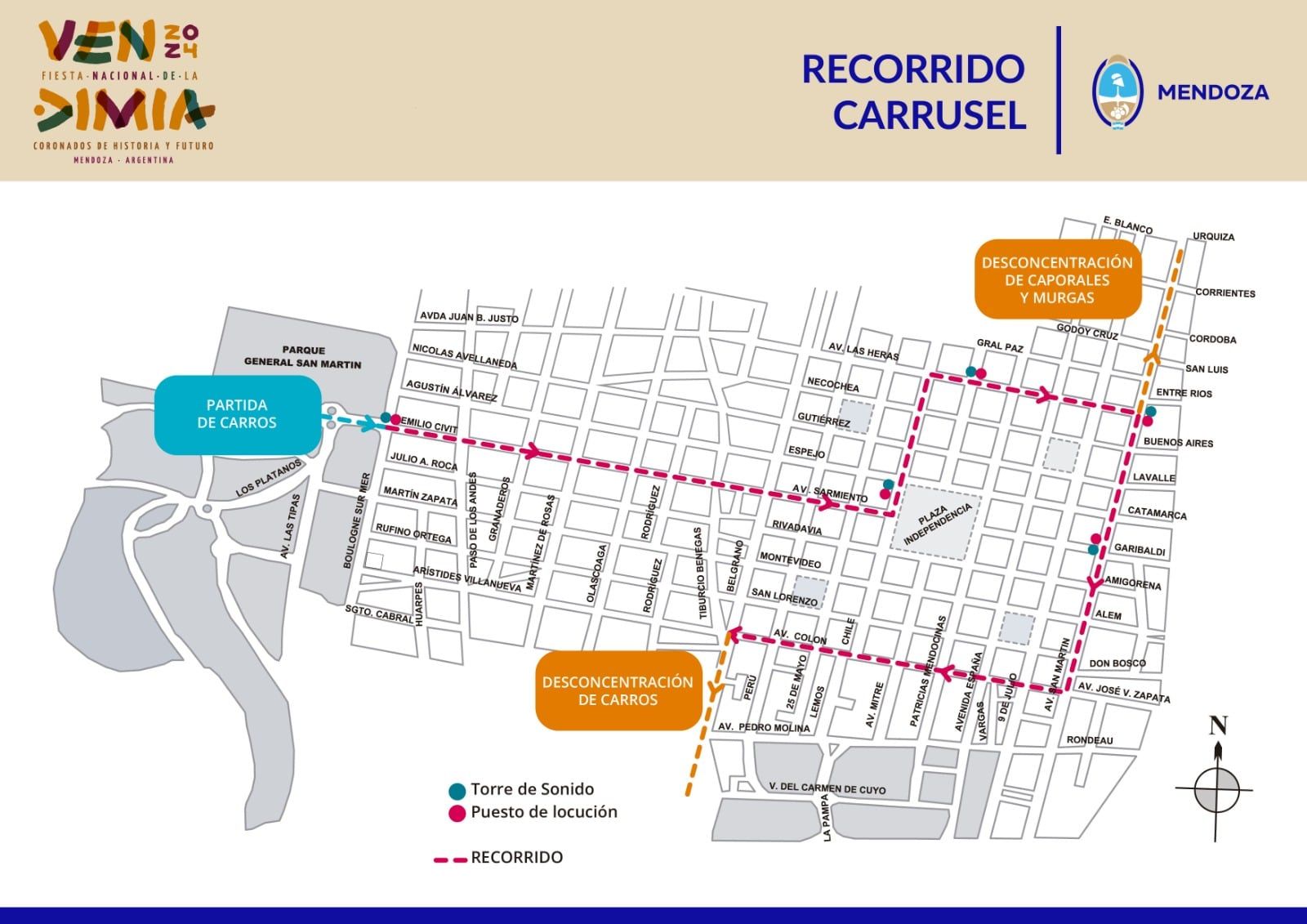 Recorrido Carrusel. Foto: Prensa Gob. Mendoza