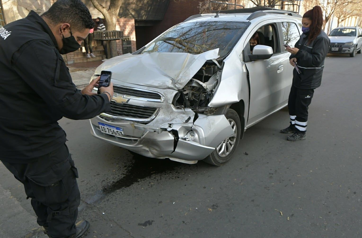 Choque en Francisco de la Reta y Jorge O’ Brien. Orlando Pelichotti / Los Andes