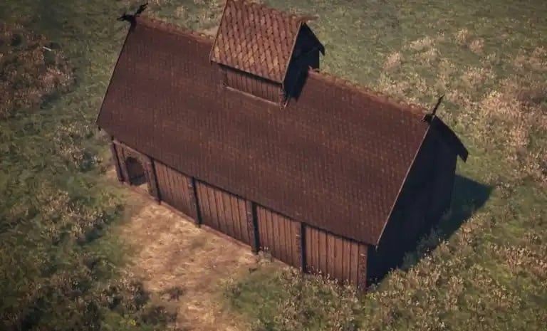 Templo vikingo hallado en Noruega (recreación) -