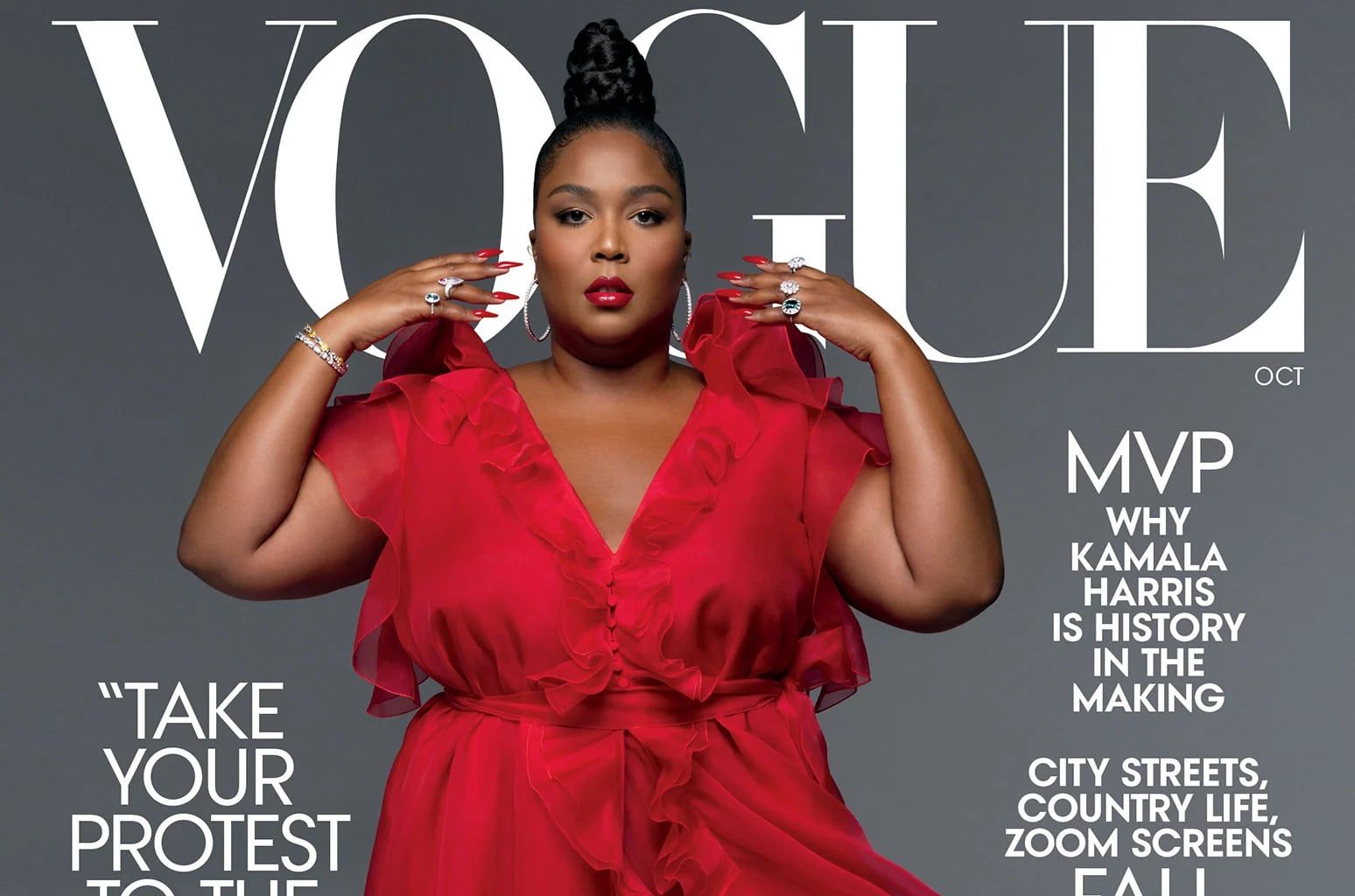 Body Positivity: la cantante estadounidense Lizzo para la tapa de la revista Vogue.