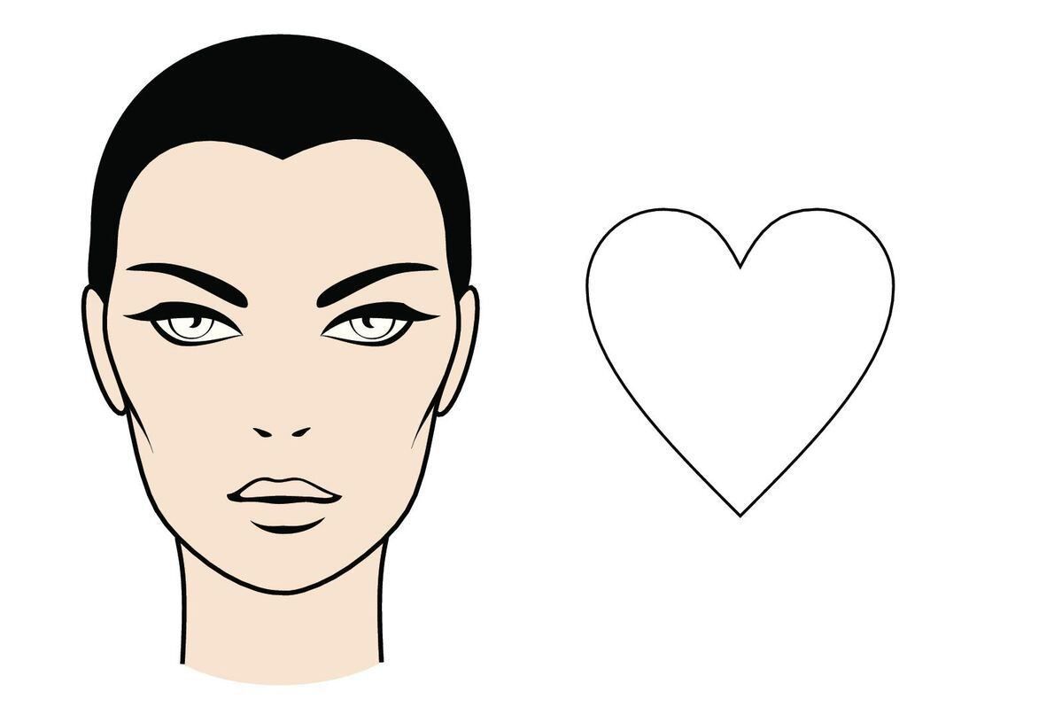 Lentes de sol para rostro corazón.