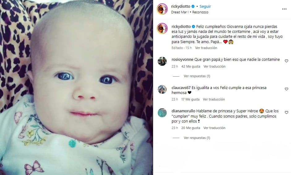 La emoción de María Fernanda Callejón por el cumpleaños de Giovanna