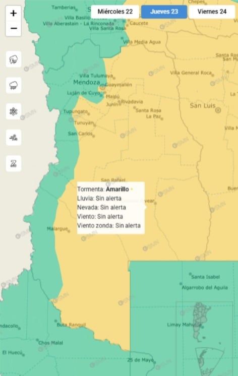 Máxima de 38°, Zonda y tormentas con granizo: la alerta que afecta a ...