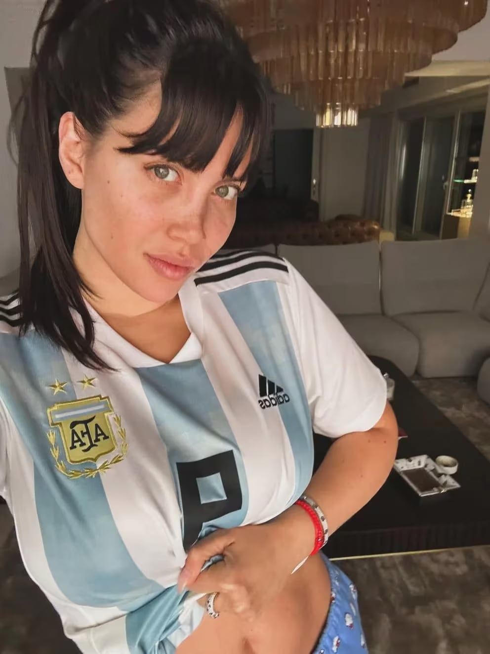 Wanda Nara alentó a la Selección