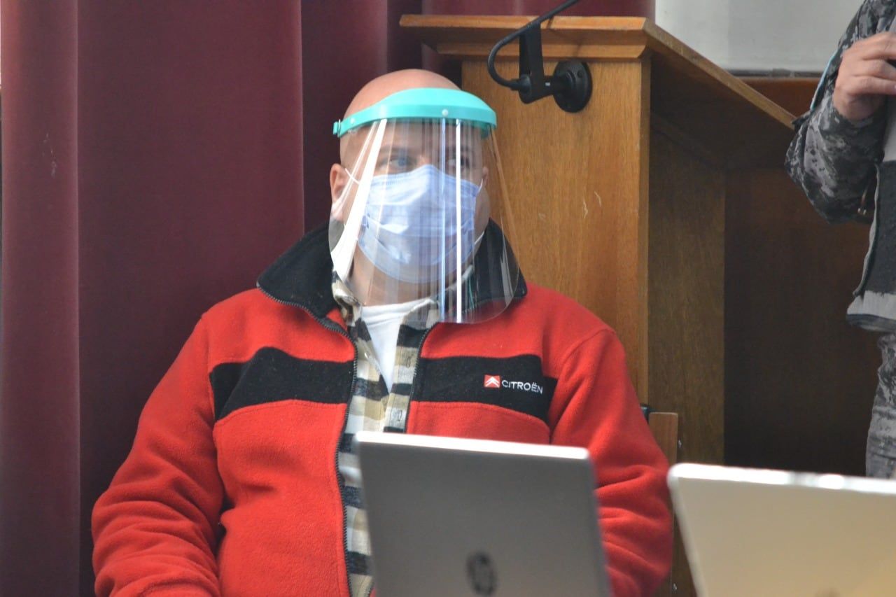 Diego Vildoza durante el debate.