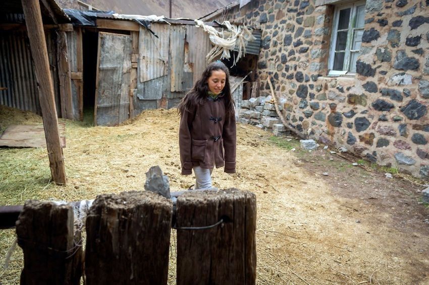 El patio. Desde allí se accede a los gallineros y al río Mendoza.