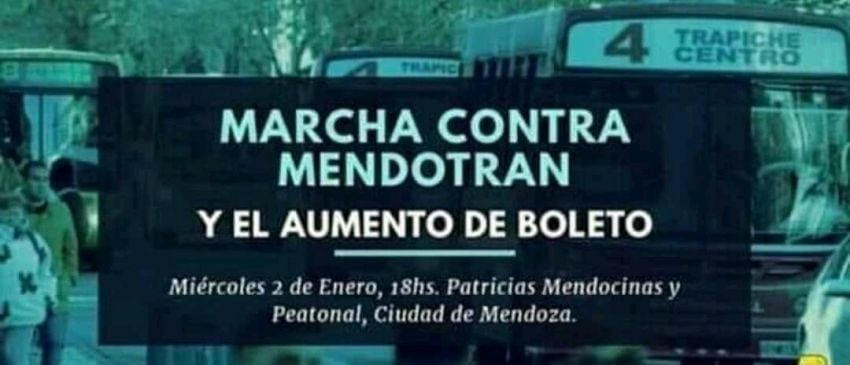 Mendotran | Realizarán una marcha por el aumento del boleto.