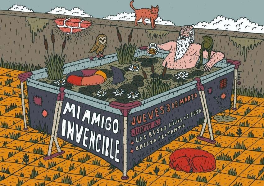 Póster para recital de Mi Amigo Invencible.