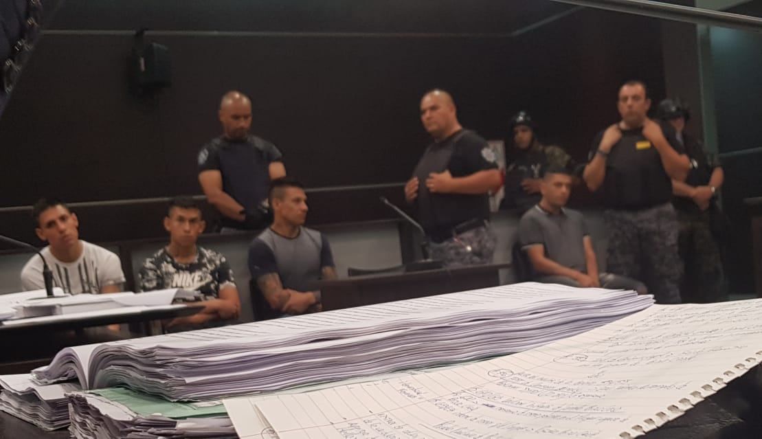 Todos los imputados en una de las audiencias que tuvo la investigación.