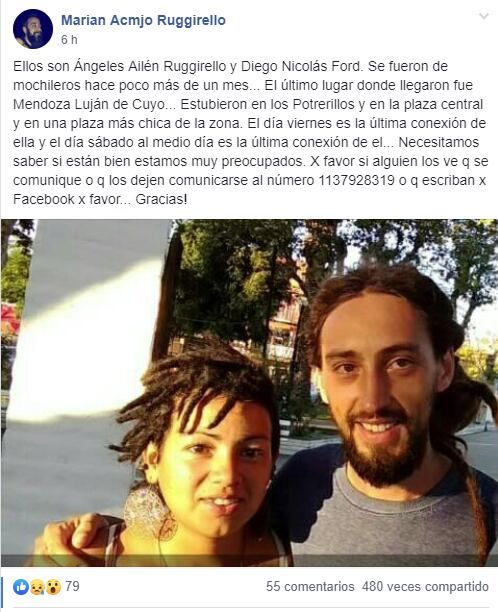 El pedido por Facebook.