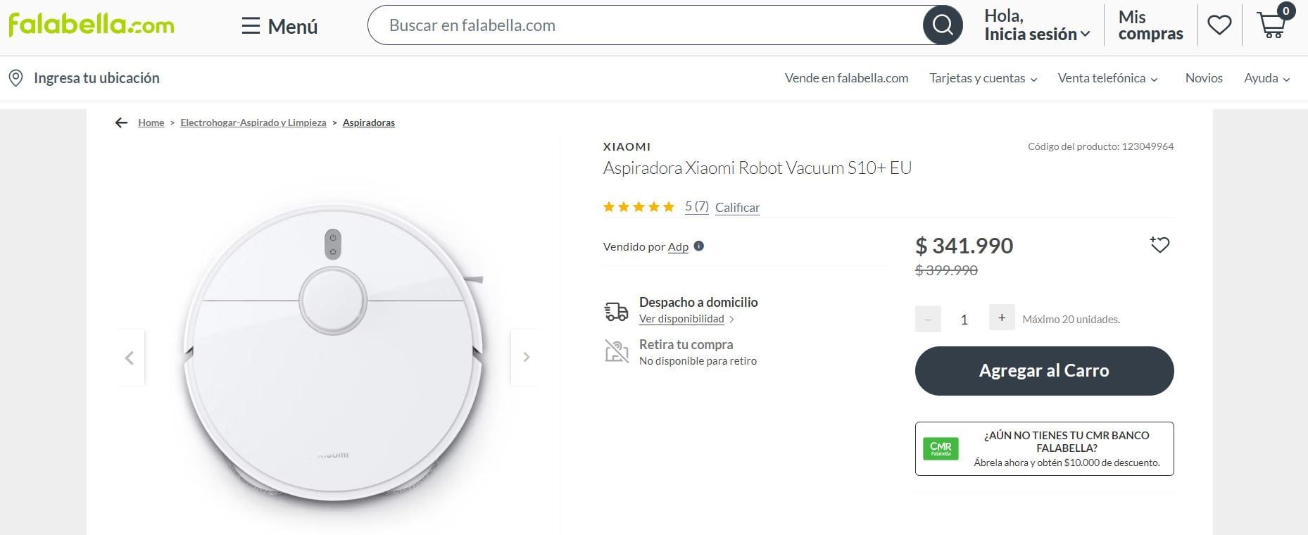 Esto sale una aspiradora robot en el vecino país.