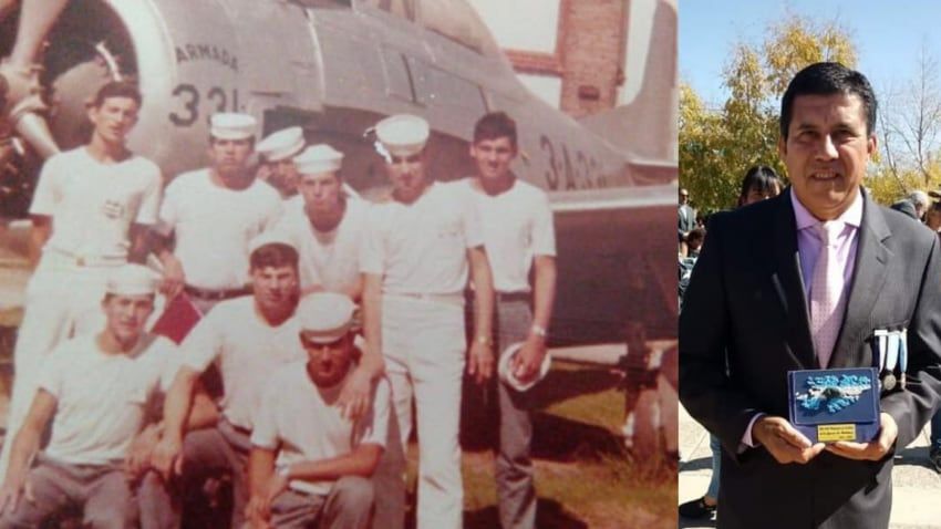 
Duilio Ramírez. Llegó a las islas en el portaviones más importante de las fuerzas armadas argentinas.
