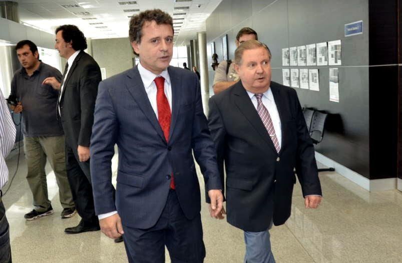 El juez de la Corte Omar Palermo y el delegado Salvador Arnal.