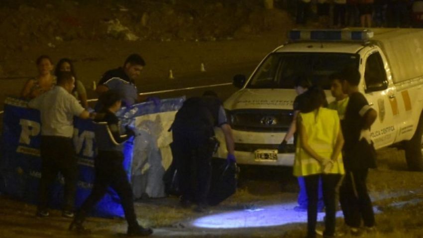 La escena tras el accidente. /Los Andes