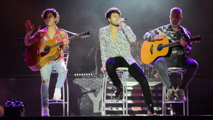 Sebastián se acordó de Tini en medio de su show. | Gentileza Municipalidad de Rivadavia