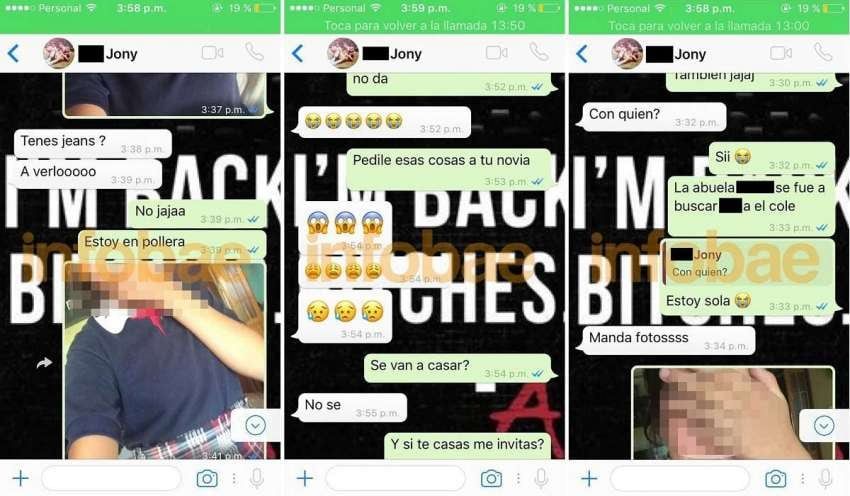 
Los chats que complicaron a Fabbro. | Gentileza / Infobae
   