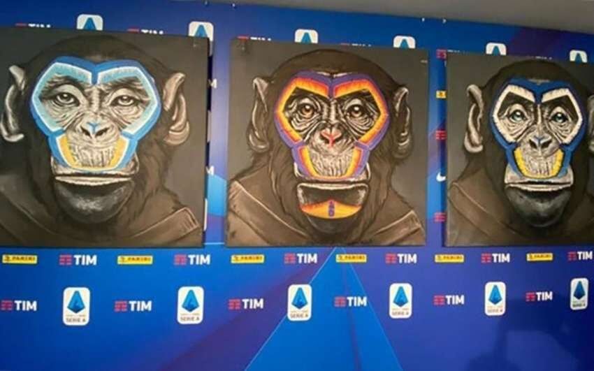      Serie A: contra el racismo con monos.    