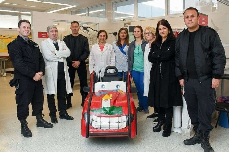 La entrega en el hospital. | Télam
