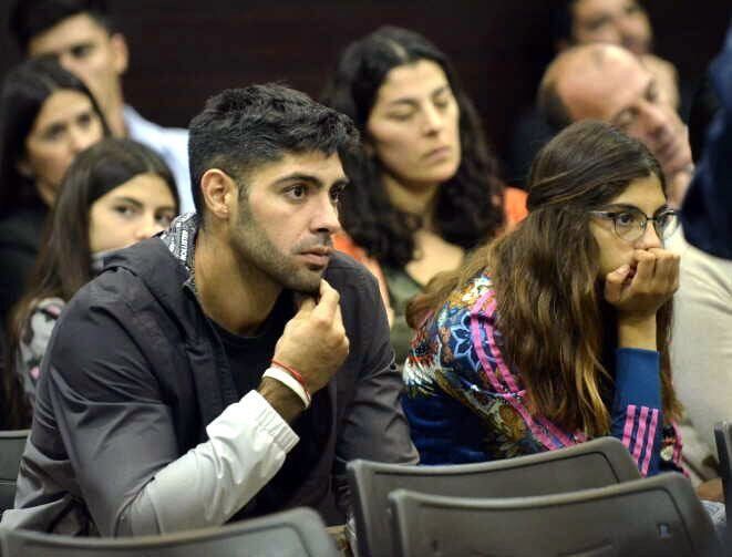 Familia. Lucas y Renata, hijos de la empresaria asesinada. | Patricio Caneo / Los Andes