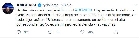 Jorge Rial y sus comentarios sobre covid
