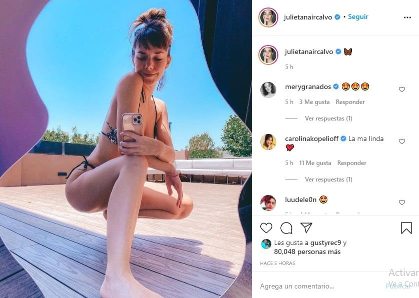 Julieta Nair Calvo en redes