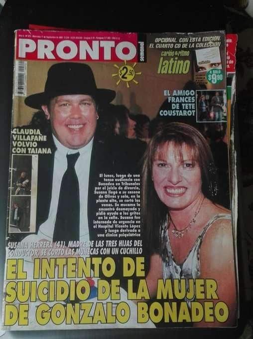 La tapa de la revista Pronto que retrataba el momento del intento de suicidio. | Imagen Twitter