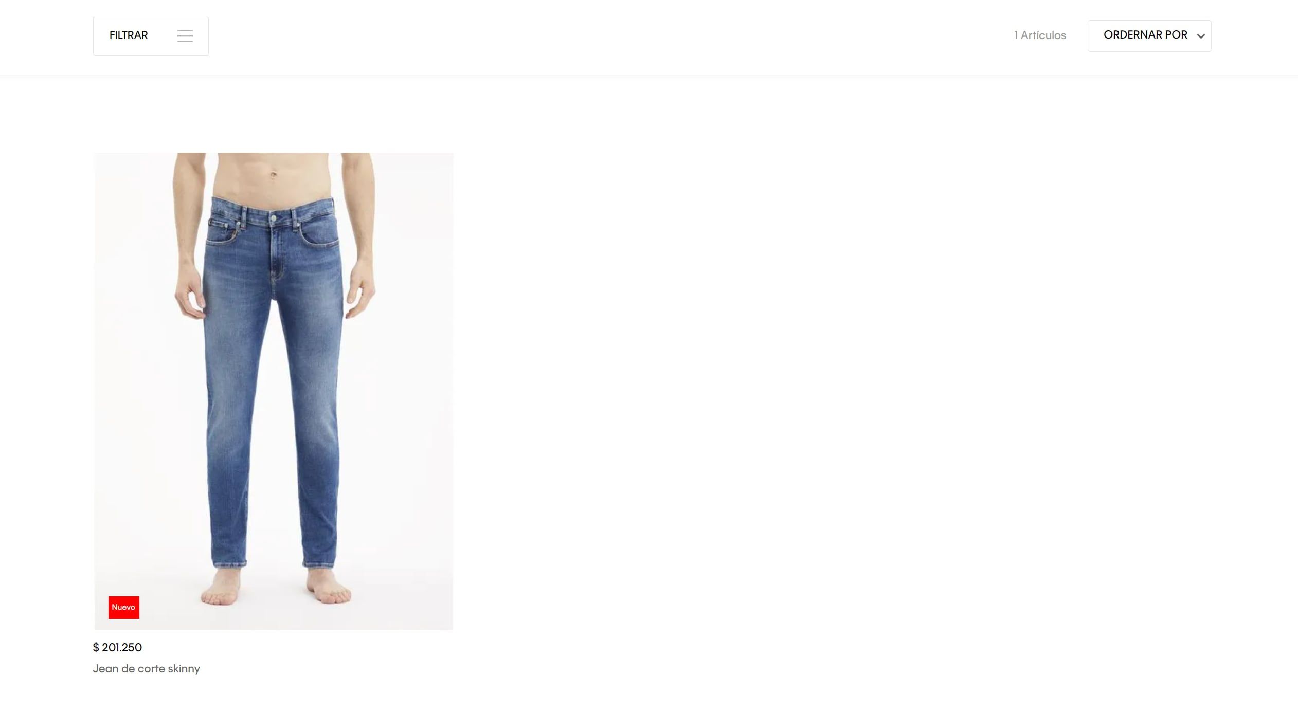Jean Calvin Klein hombre, precio Argentina.