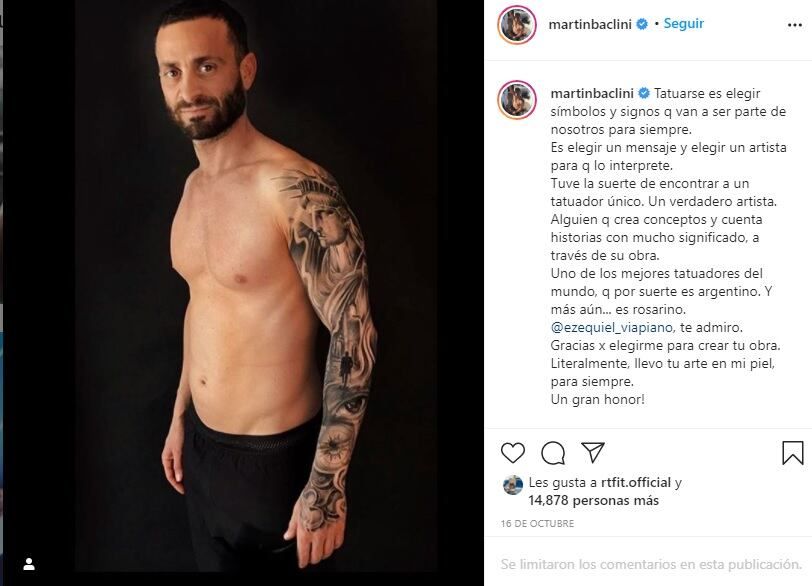 Martín Baclini en redes