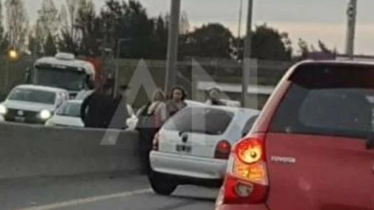 Una captura del accidente de Lizy Tagliani