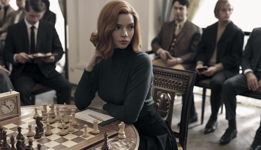 Anya Taylor-Joy en "Gambito de dama". (Netflix)