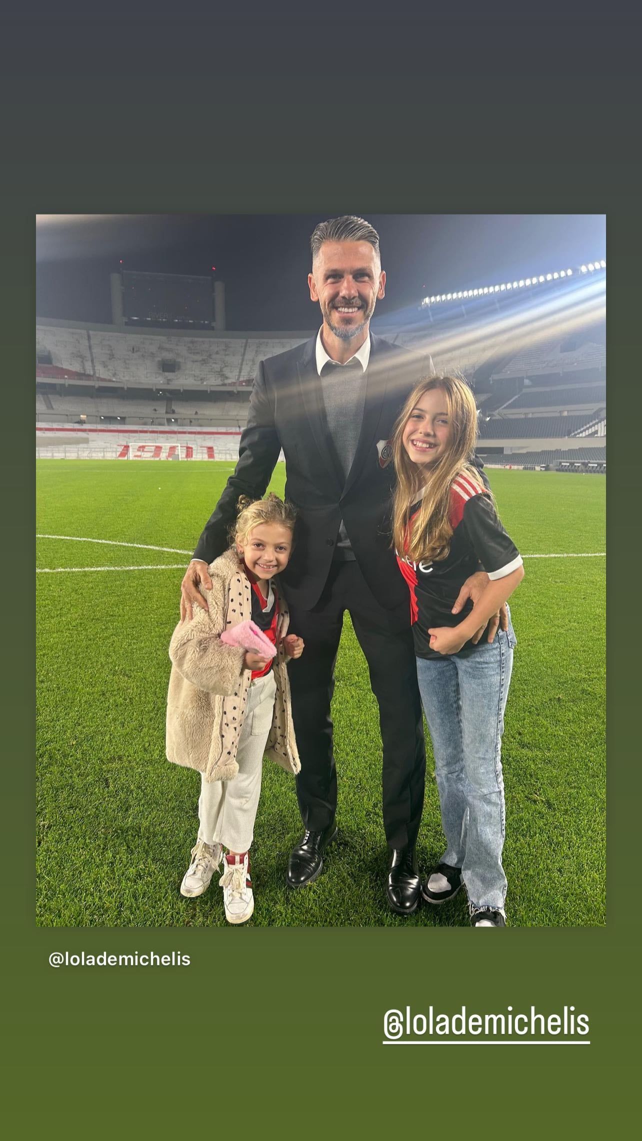 Martín Demichelis y sus hijas