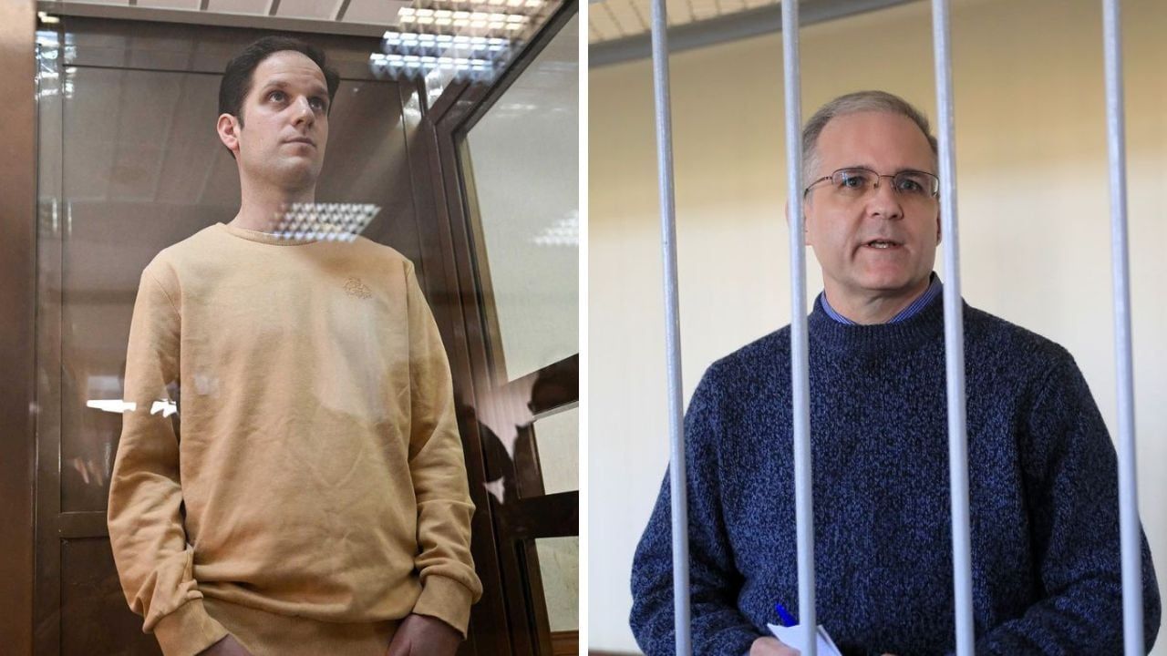 Evan Gershkovich y Paul Whelan, ciudadanos estadounidenses detenidos en Rusia.