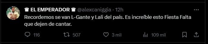 Alex Caniggia se pronunció a favor de Milei y en contra de las redes sociales