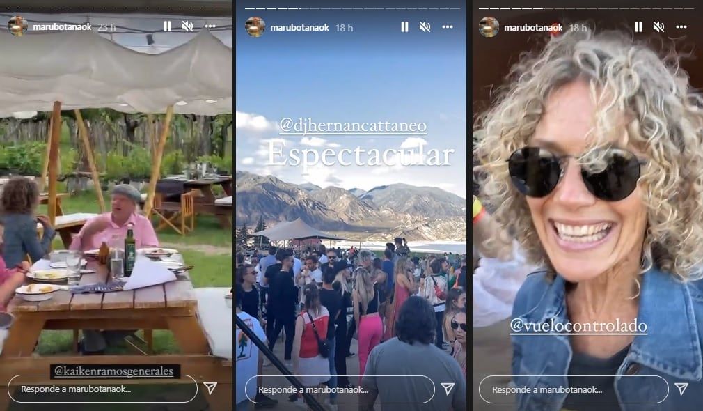 Maru Botana, disfrutando de los eventos mendocinos