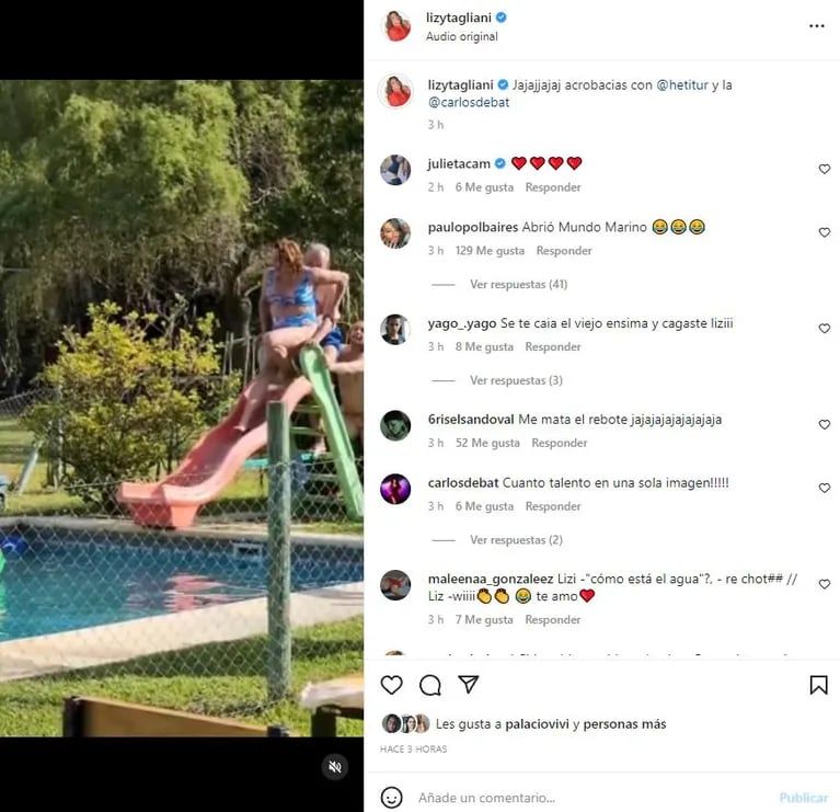 Lizy Tagliani festejó el cumpleaños de su pareja Sebastián Nebot.